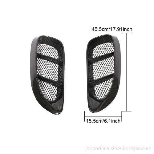 Porsche 718 Boxster Cayman Carbon Fiber Side Air Scoop Vents Intake Cover 2016-2018
